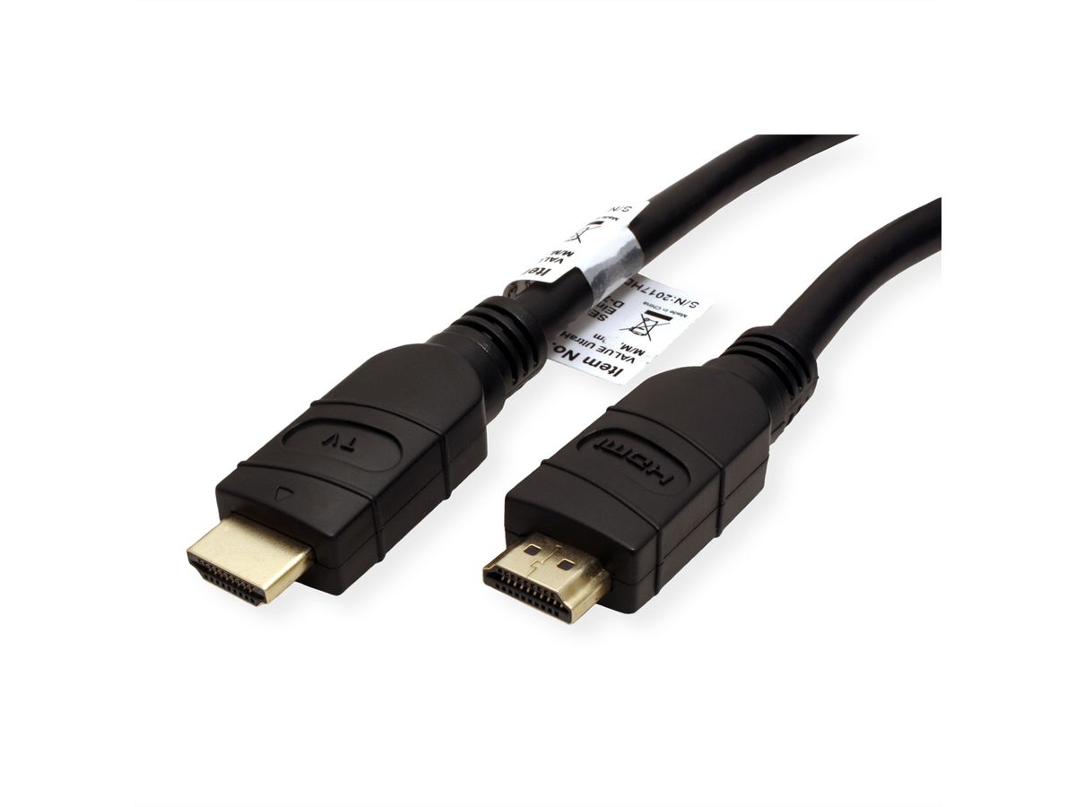 VALUE Câble UHD HDMI 4K avec repeater, 20 m