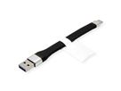 ROLINE Câble USB 3.2 Gen 2 en silicone, C-A, M/M, 10Gbit/s, Emark, noir, 11 cm
