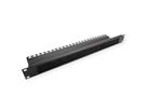 ROLINE 19" Passe-câbles, Avec brosse 1U noir