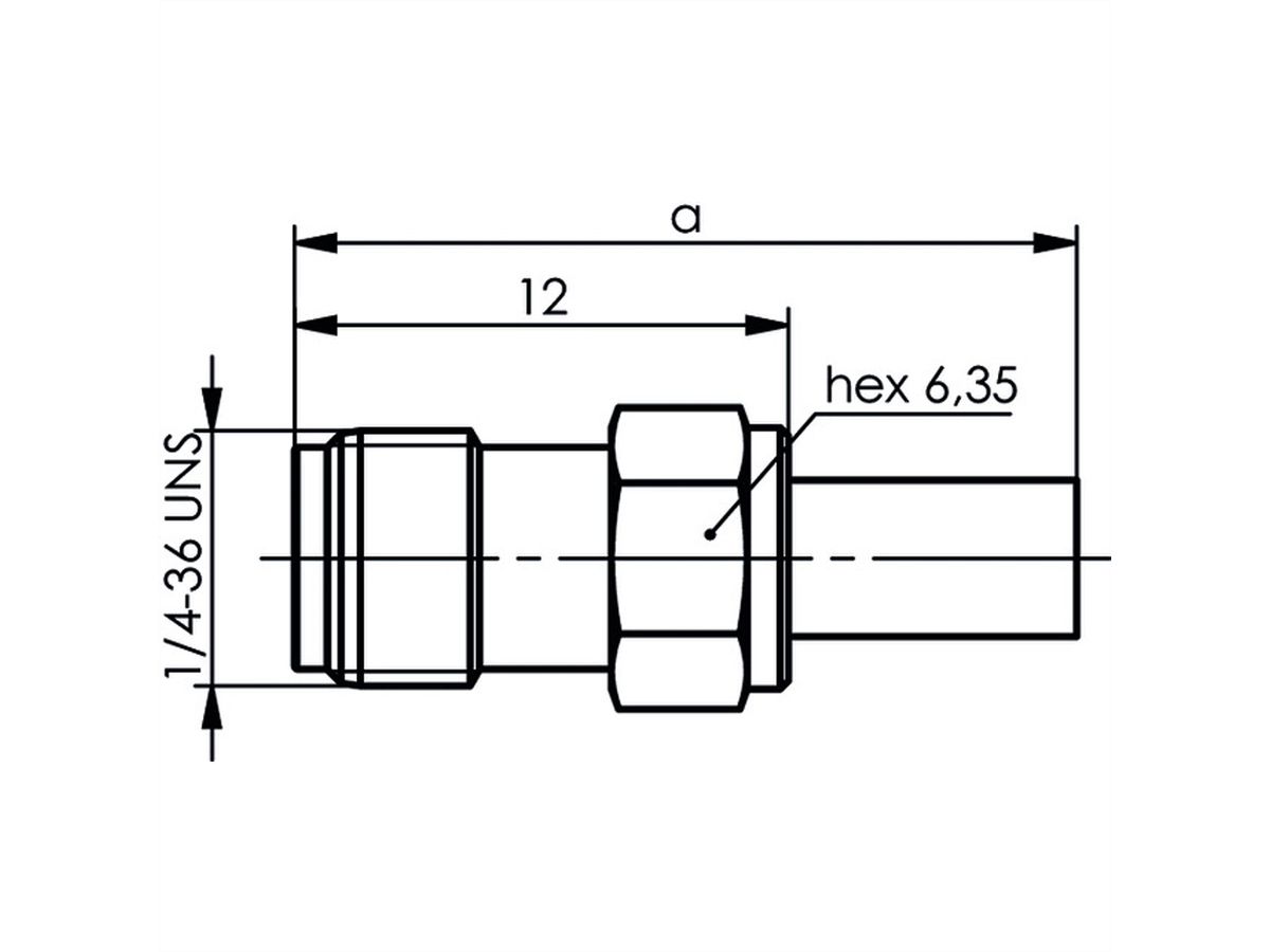 TELEGÄRTNER Prise SMA femelle pour RG-316/U, plaqué or Connexion à souder/à sertir