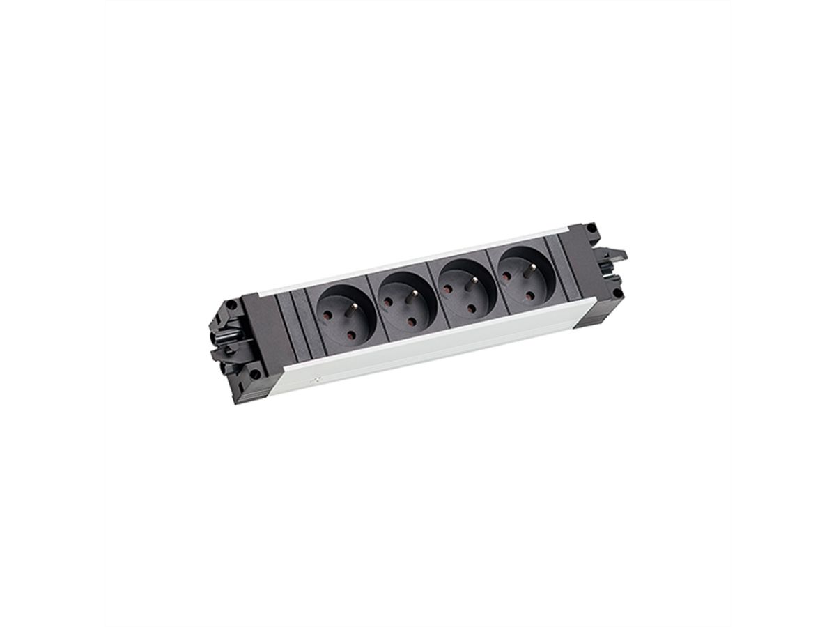 BACHMANN STEP ALU 4xUTE 35° GST18, Prise CEE 32A bleue, mesure