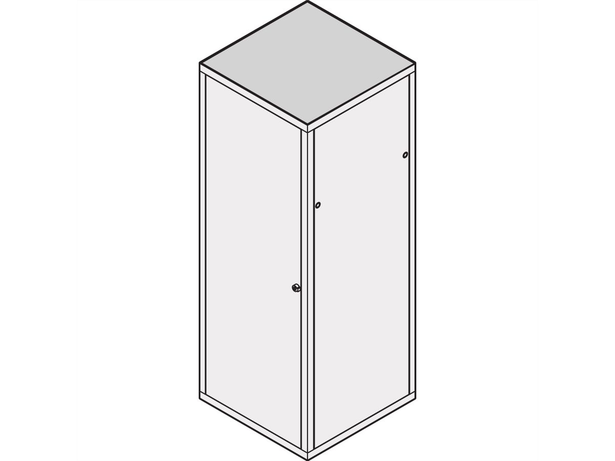 SCHROFF Eurorack Top Cover Flush, uni, RAL 7021, 600W 900D
