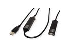 VALUE Prolongation active USB 2.0 avec Repeater, noir, 30 m