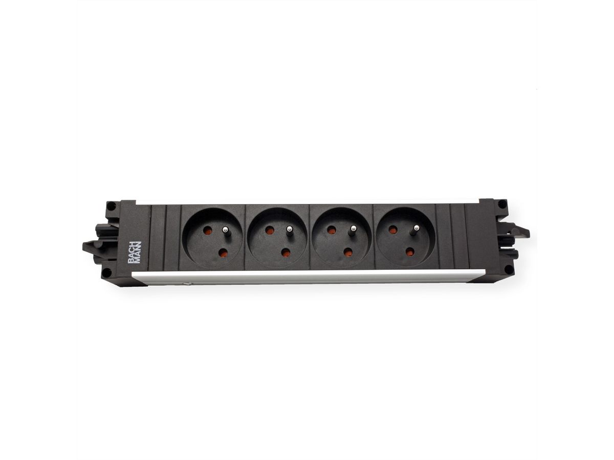 BACHMANN STEP ALU 4xUTE 35° GST18, Prise CEE 32A bleue, mesure