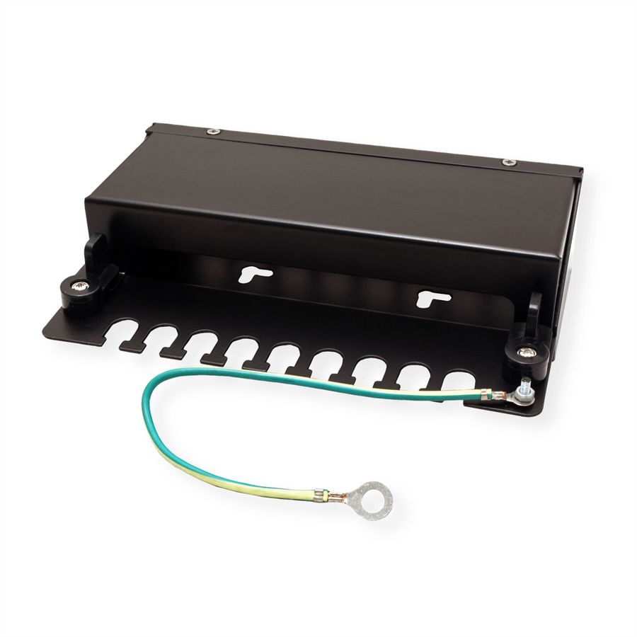 Panneau de brassage pour Keystones, 8 ports, noir