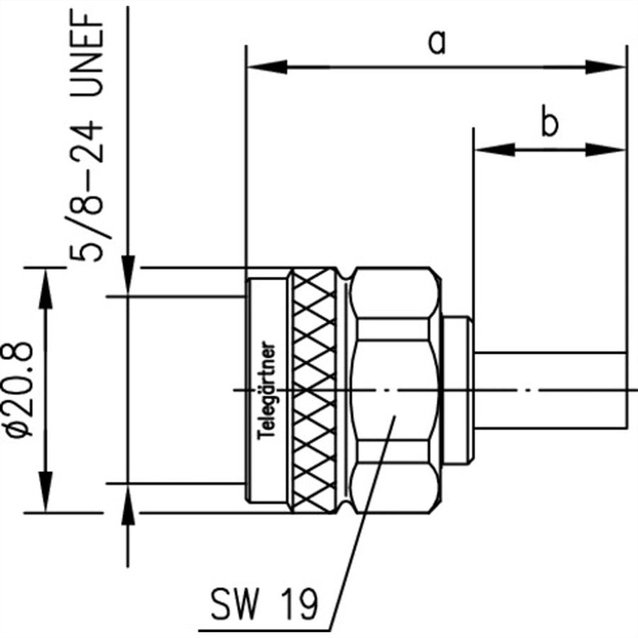 TELEGÄRTNER Connecteur N à sertir pour RG-223/U