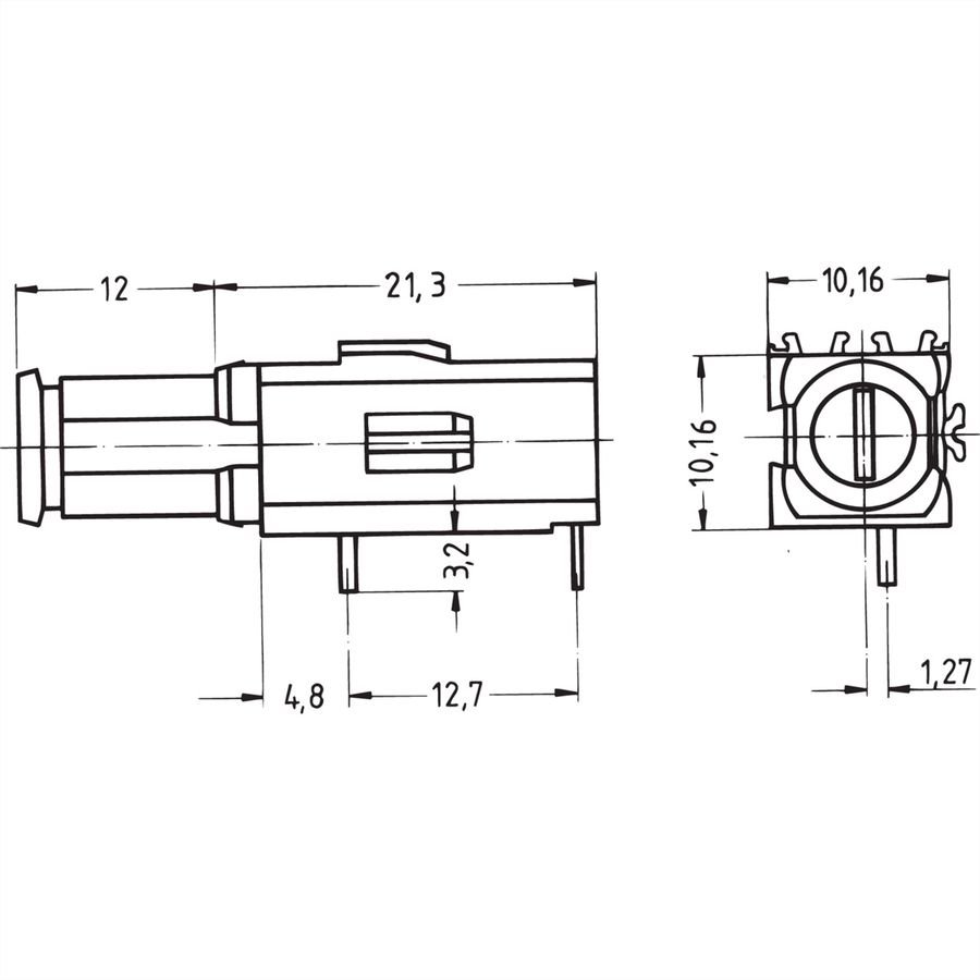 SCHROFF Porte-fusible, type long