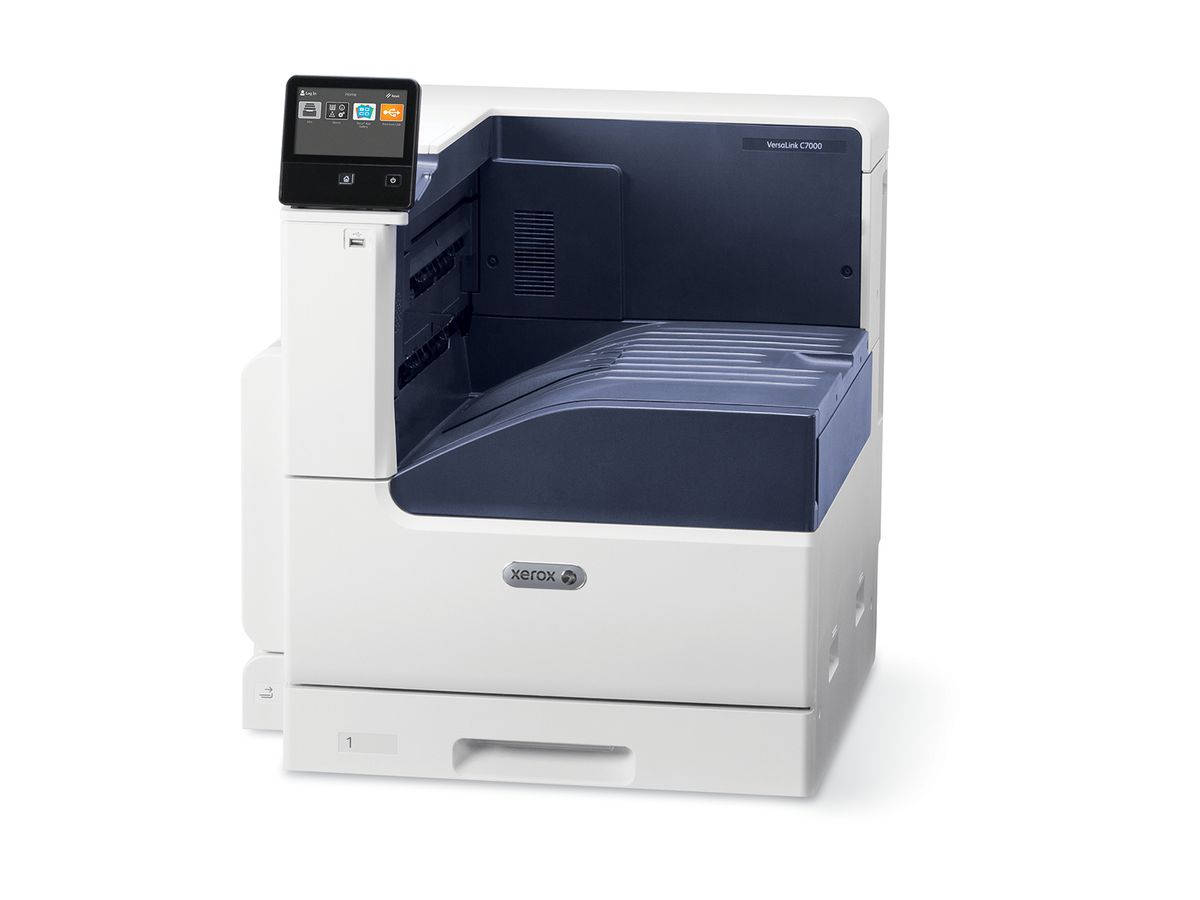 Xerox VersaLink Imprimante recto verso C7000 A3, 35/35 ppm, Adobe PS3, pilote PCL5e/6, 2 magasins, 620 feuilles au total
