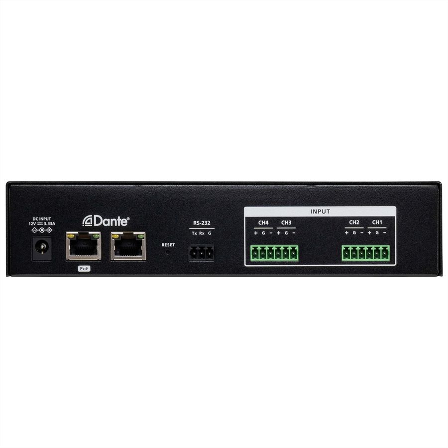 ATEN AD400E Préamplificateur micro/ligne 4 canaux avec DSP et sortie Dante