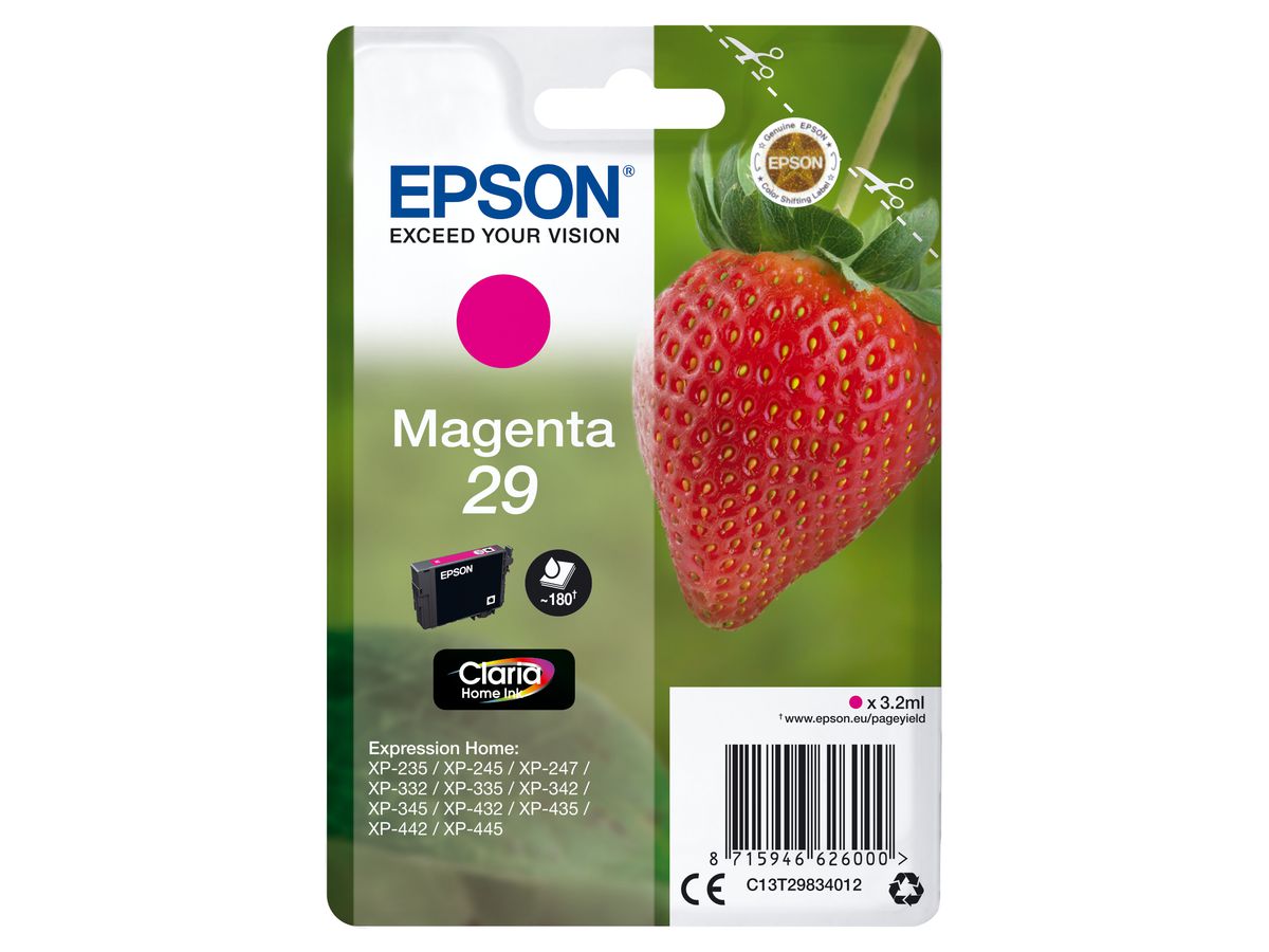 Epson Strawberry Cartouche "Fraise" 29 - Encre Claria Home M