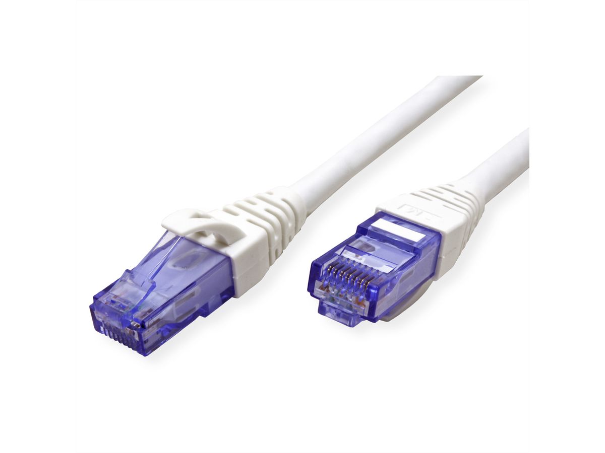 Cordon ROLINE UTP Cat.6A / 10 Gigabit, Component Level, LSOH, blanc, 0,3 m