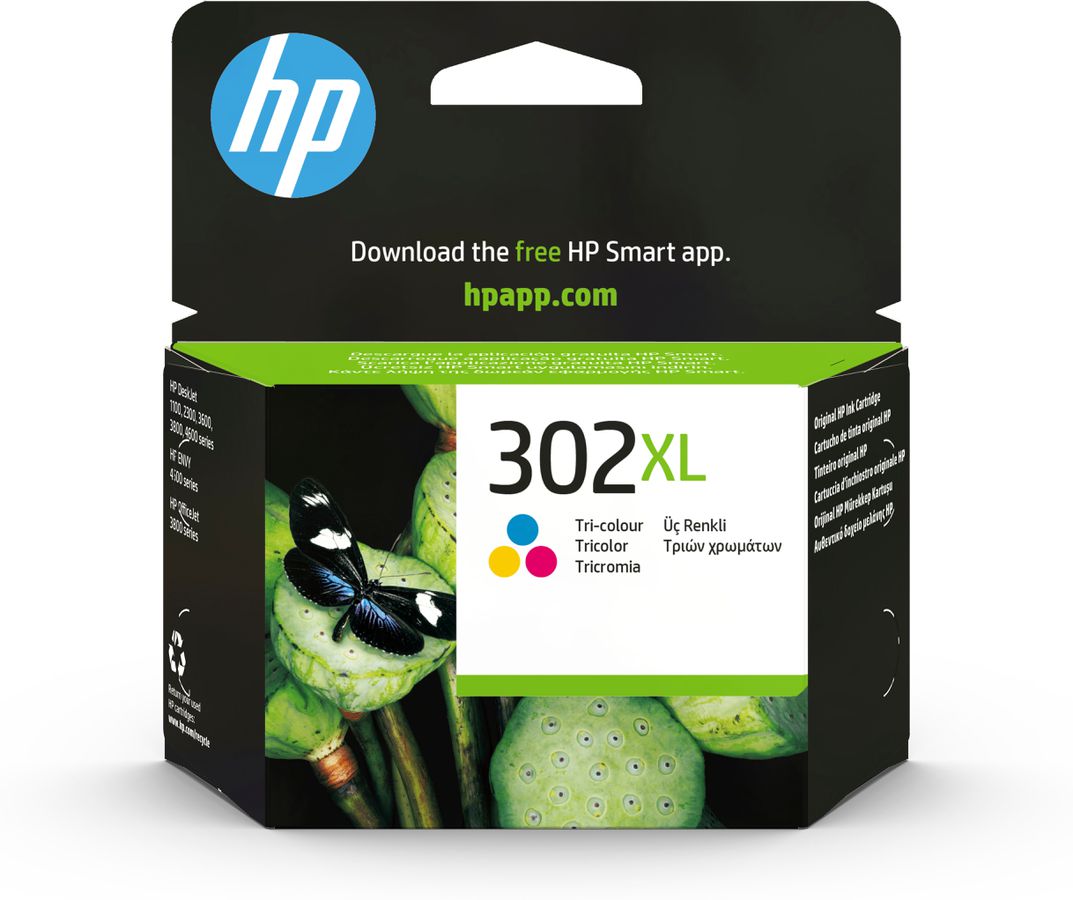 HP 302XL Cartouche d’encre trois couleurs grande capacité authentique