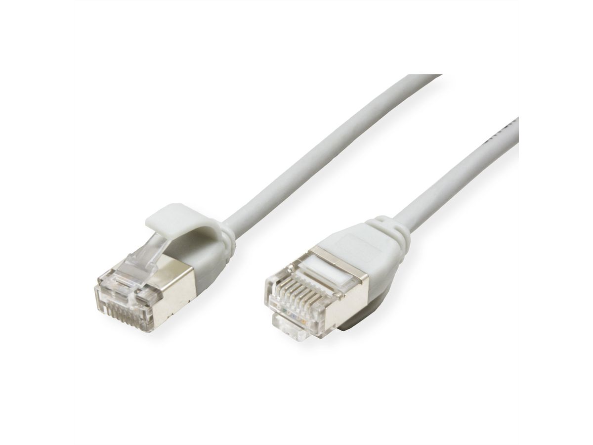 ROLINE Cordon DataCenter U/FTP Cat.6A (Classe EA), LSOH, slim, gris, 0,3 m