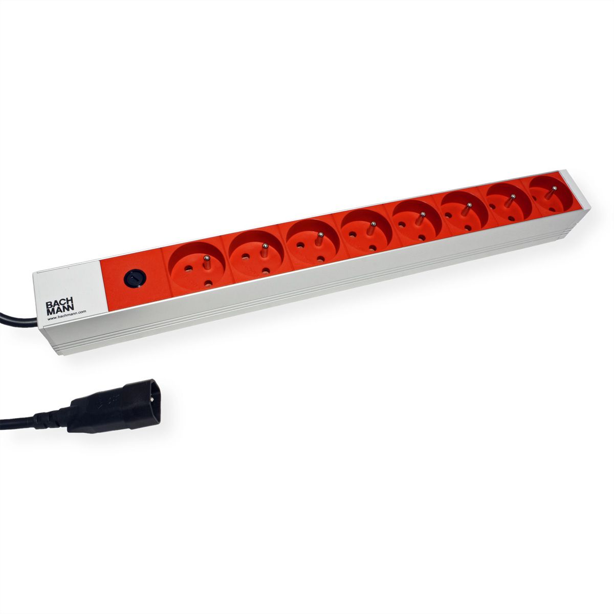 BACHMANN Prise multiple, disjoncteur 10A, 8x sans inter., prise PC