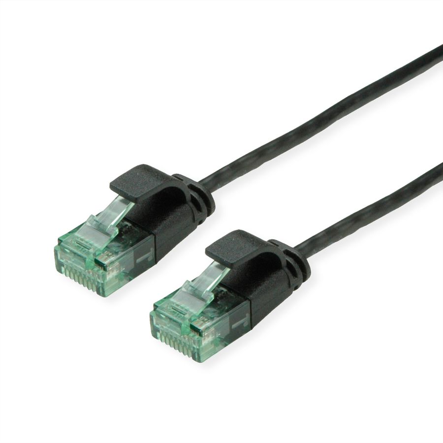 ROLINE RM Cordon Data Center UTP Cat.6A (Classe EA), slim, noir, 0,15 m