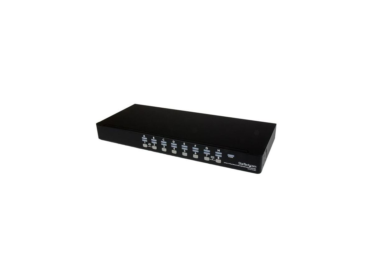 StarTech.com Kit de commutateur KVM USB à montage sur rack 1U 16 ports avec affichage à l'écran et câbles