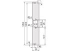 SCHROFF Face avant, plate, Refrofit Shielding, D-Sub Cutout, 3 U, 4 HP, 1 x 9 broches, 2,5 mm, alu, anodisé avant, conducteur arrière
