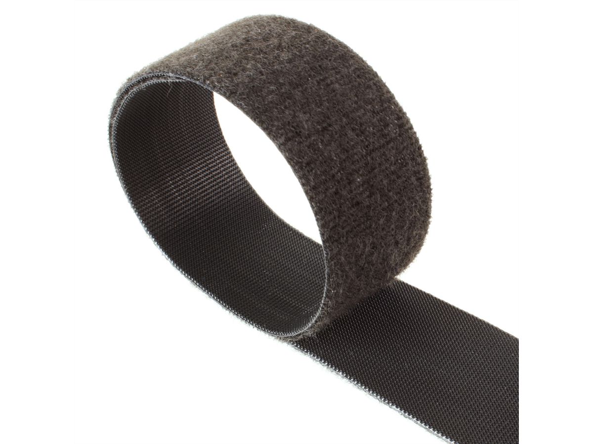 VELCRO® One Wrap® Bande 30 mm, ignifugé, noir, 25 m