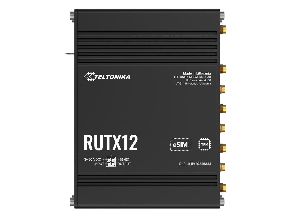 TELTONIKA RUTX12 Routeur 4G avec eSIM