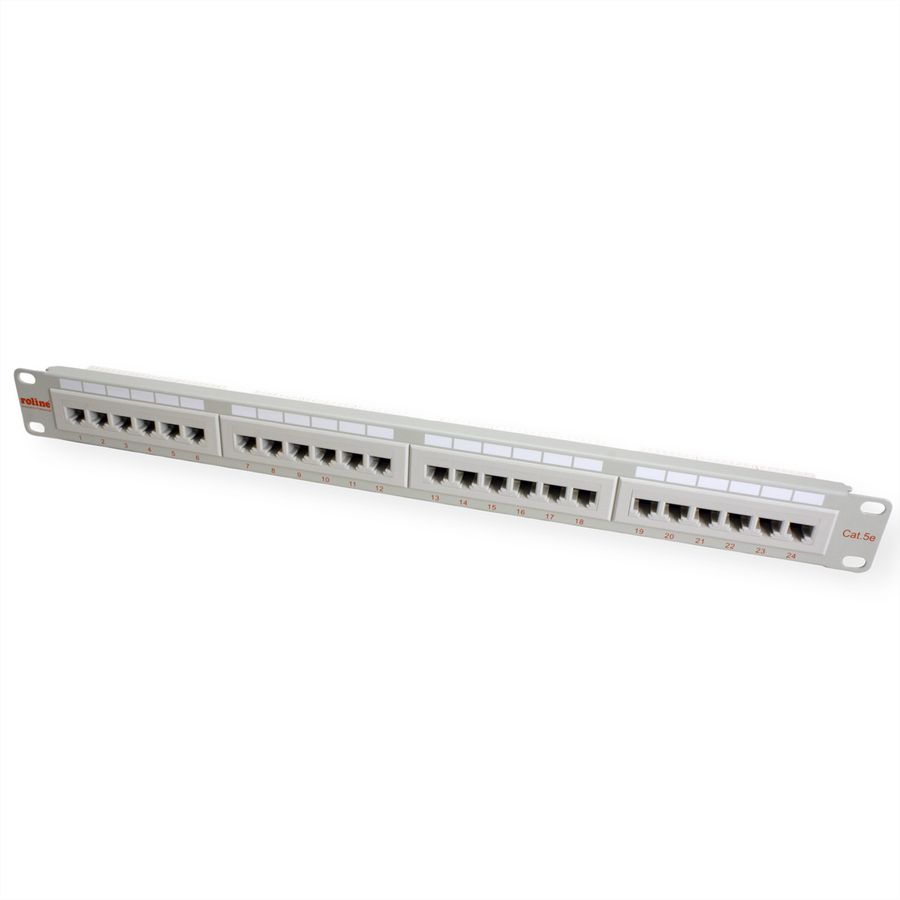 ROLINE Panneau de brassage 19" Cat.5e (Classe D) UTP, 24 ports, gris