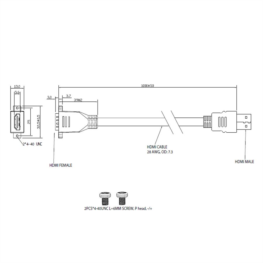 BACHMANN Module Custom HDMI et bouton-poussoir