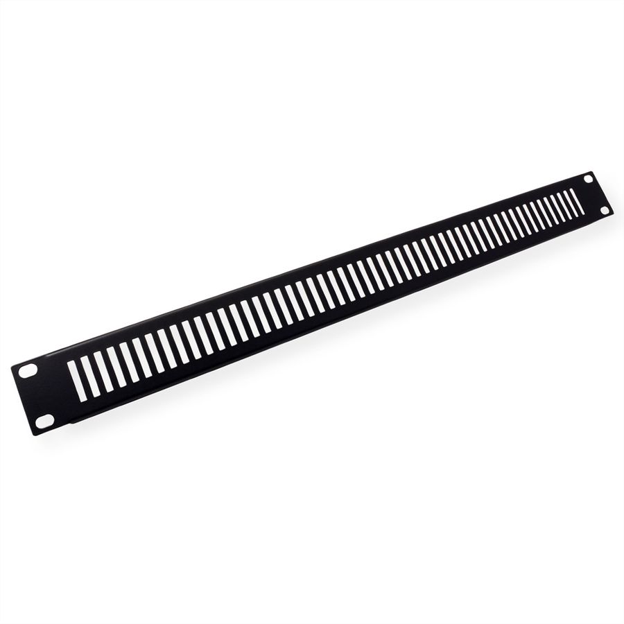 VALUE Panneau avant de ventilation 19", 1 U, noir