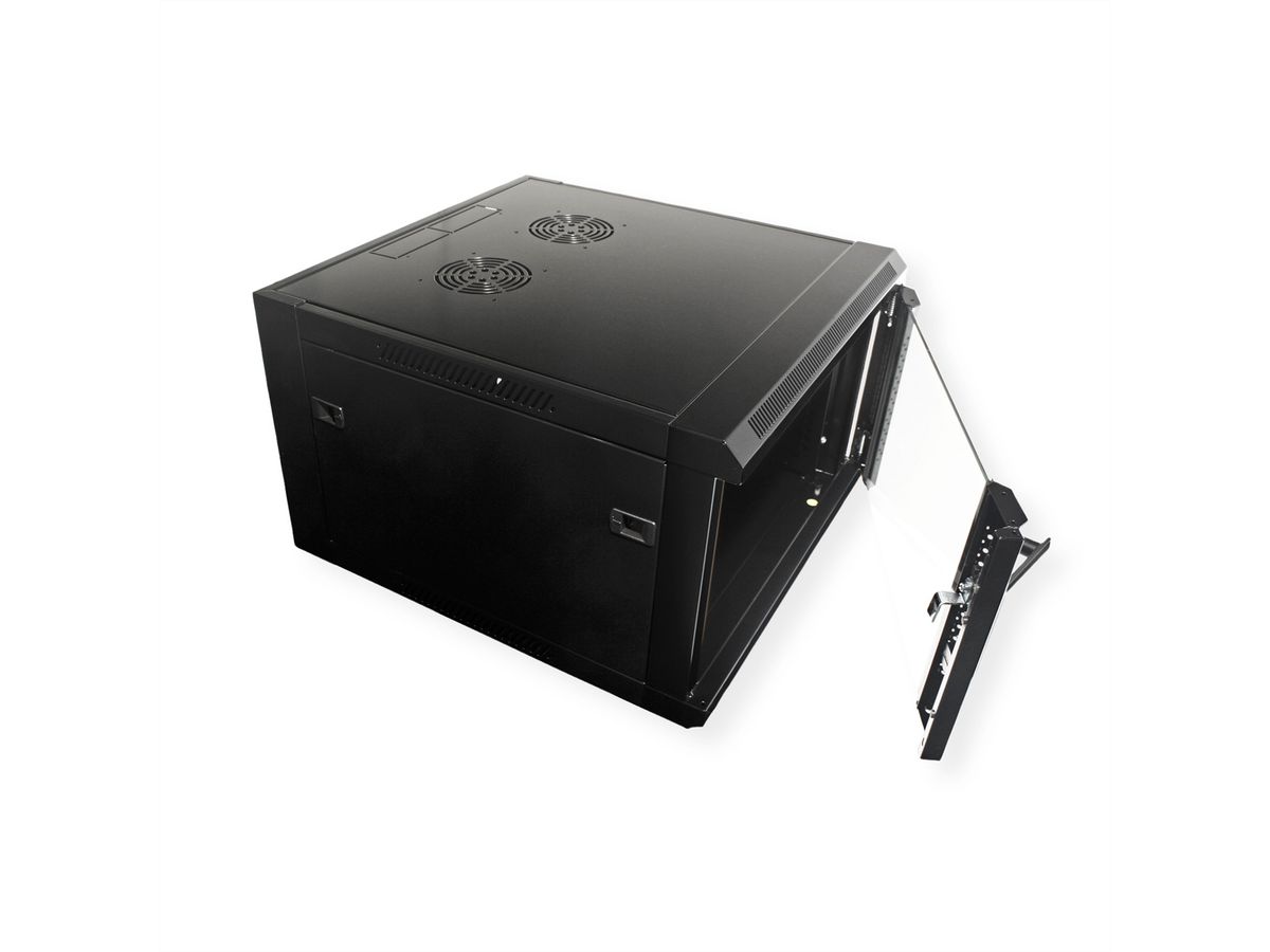 VALUE Armoire murale 6UH (HxLxP) 368 x 570 x 600mm, noir