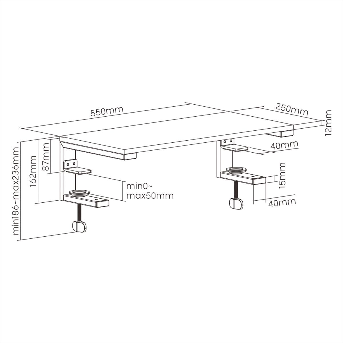 ROLINE Support polyvalent grande taille