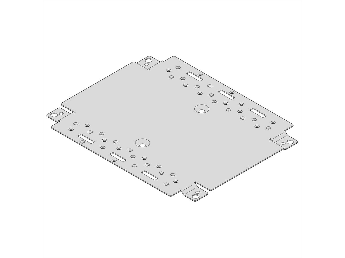 Plaque de montage SCHROFF Interscale pour la mallette 399W x 221D