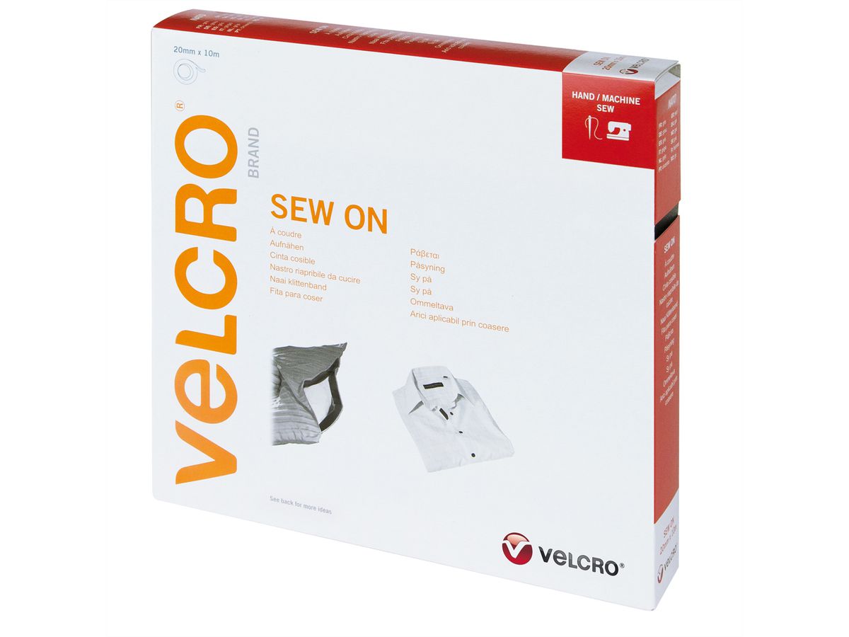 VELCRO® Crochets & velours 20mmx10m Nato, bande à coudre