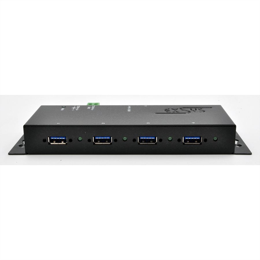EXSYS EX-1183HMVS-2 Hub USB 3.2 Gen1 métal à 4 ports, protection de surtension 15KV ESD