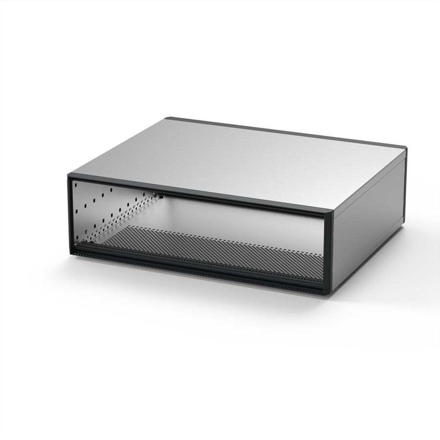 SCHROFF RatiopacPRO, coffret de bureau, blindage rétractable, face avant, 3 U, 84 HP, 495 mm