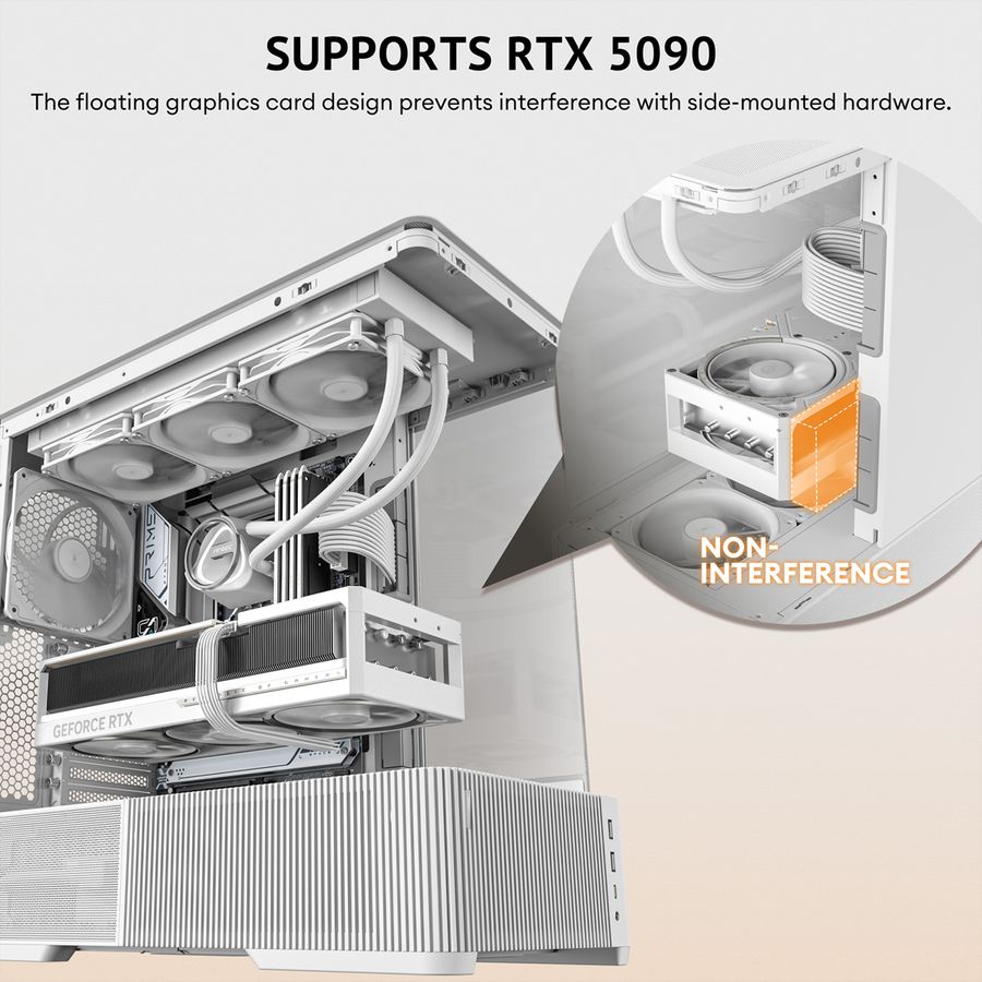 ANTEC Boîtier PC Constellation C6 Curve Air, format ATX Midi Tower, blanc