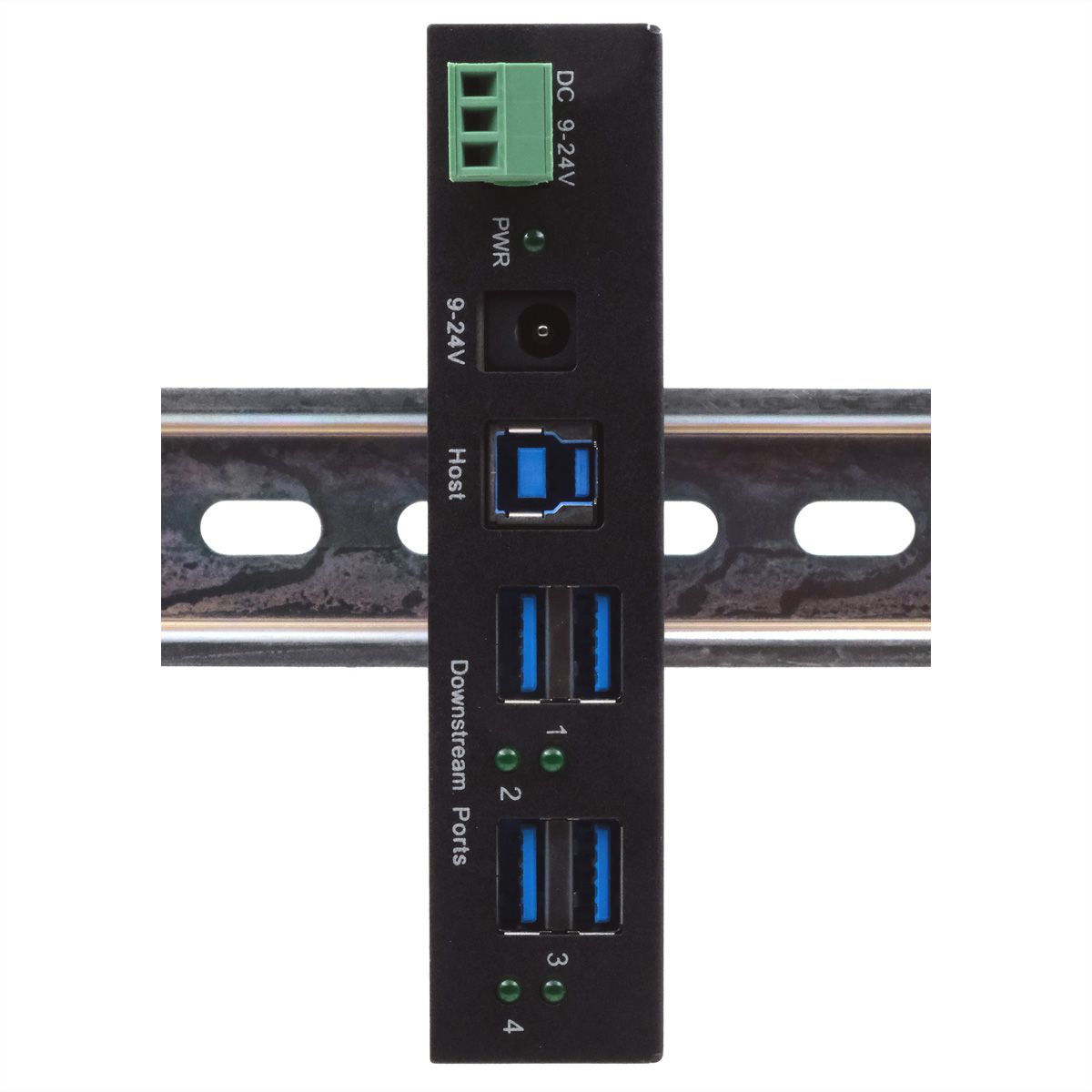 EXSYS EX-1244HMS HUB 4 ports USB 3.2 Gen 1 Din-Rail kit et mur VIA VL813 Chipset