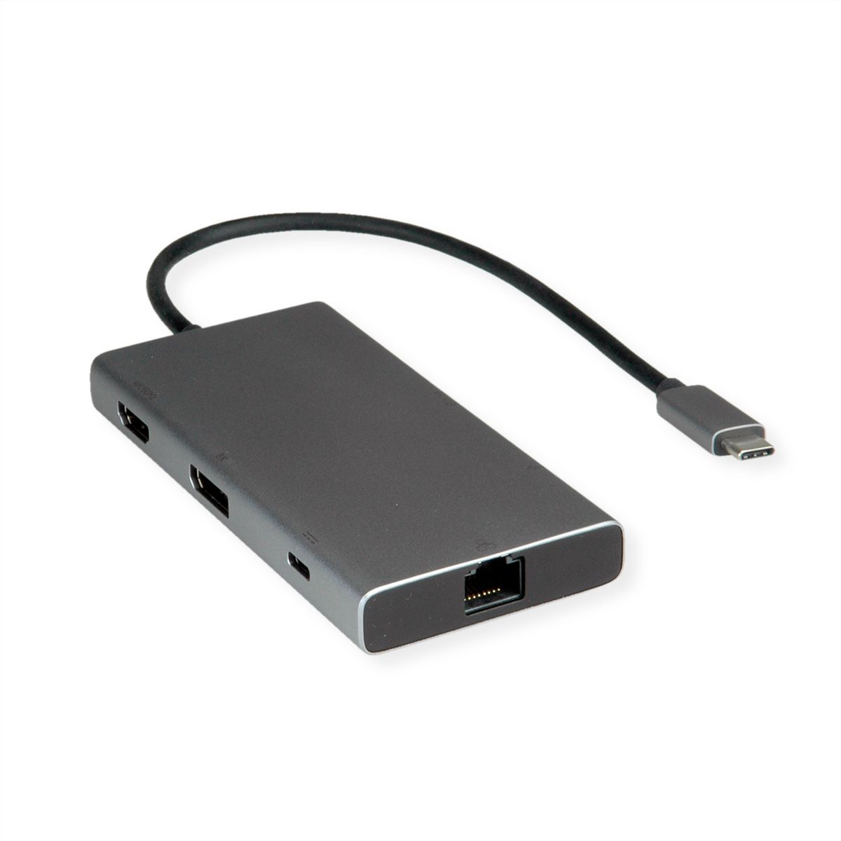 VALUE Station d'accueil USB type C, HDMI+DP, 4K60, 3x US3.2Gen1 (1x C + 2x A), 1x PD, 1x RJ45