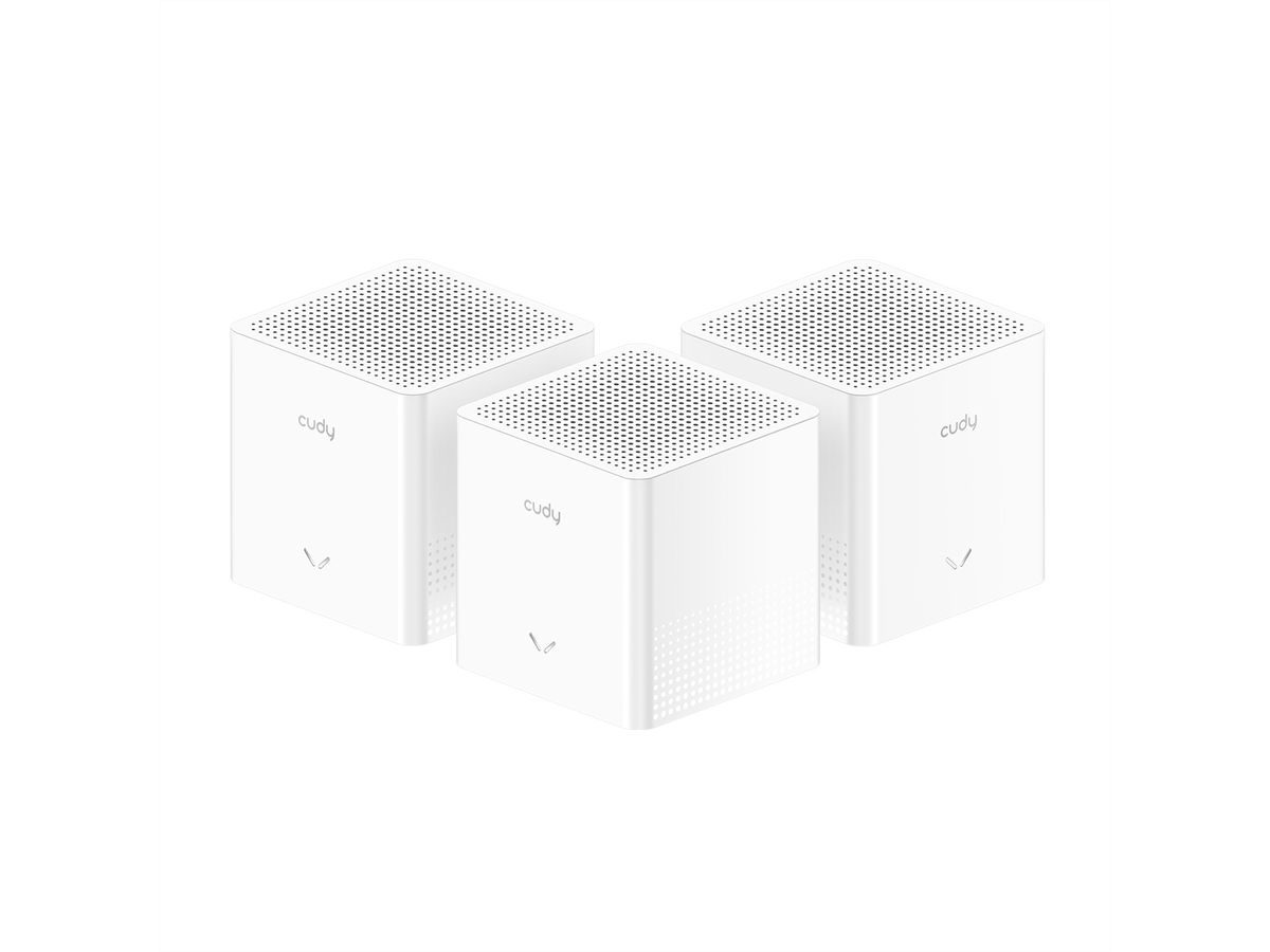 CUDY M3000S AX3000 Système Mesh Wi-Fi 6, pack de 3