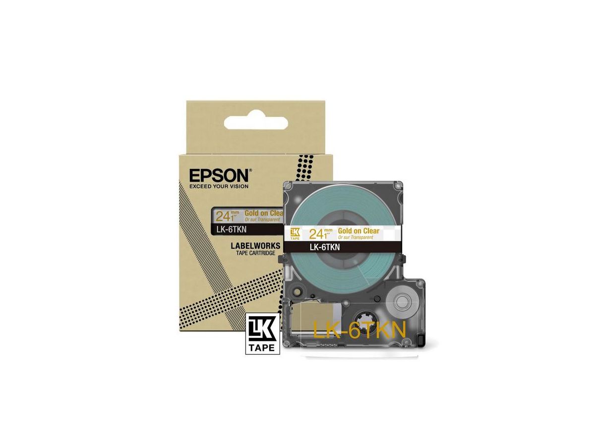 Epson LK-6TKN Or, Transparent