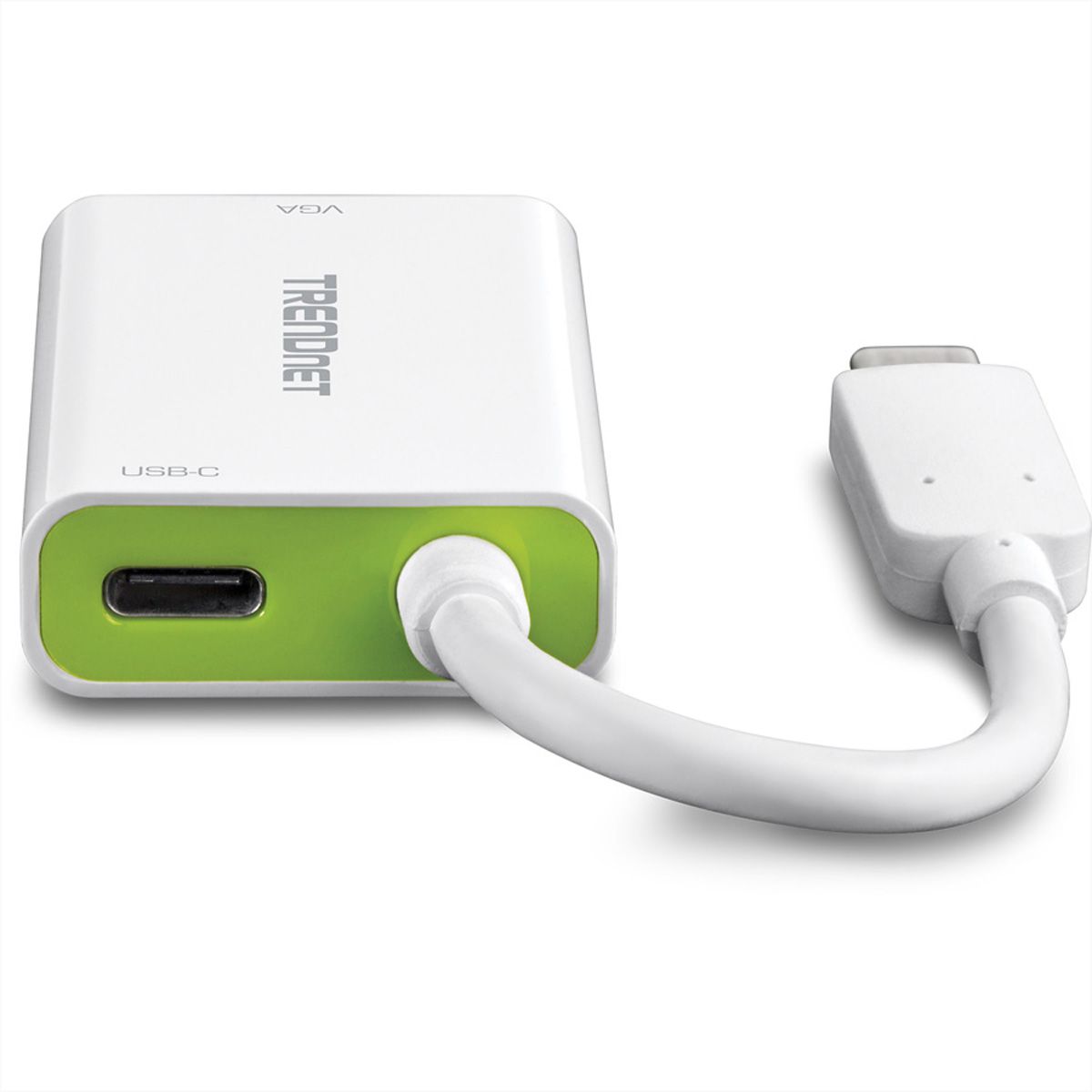 TRENDnet TUC-VGA2 USB-C VGA Blanc adaptateur et connecteur de câbles