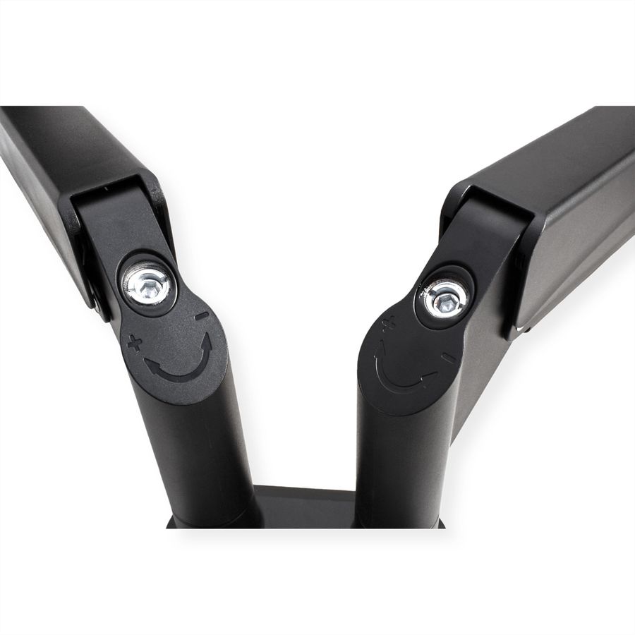 VALUE Bras double LCD, fixation sur bureau, vérin à gaz, 6 articulations