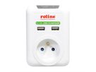 ROLINE Prise de courant avec chargeur USB, version UTE
