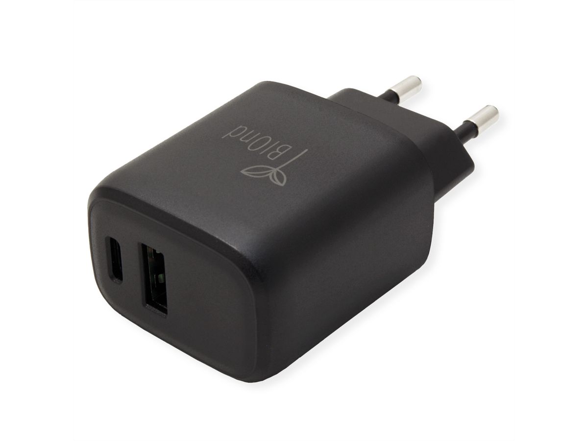 BIOnd BIO-PD-20W Chargeur USB, 2 ports USB-A et C