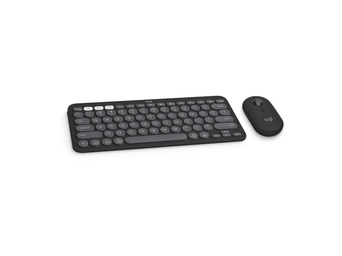 Logitech Pebble 2 Combo for Mac clavier Souris incluse Universel RF sans fil + Bluetooth AZERTY Français Graphite