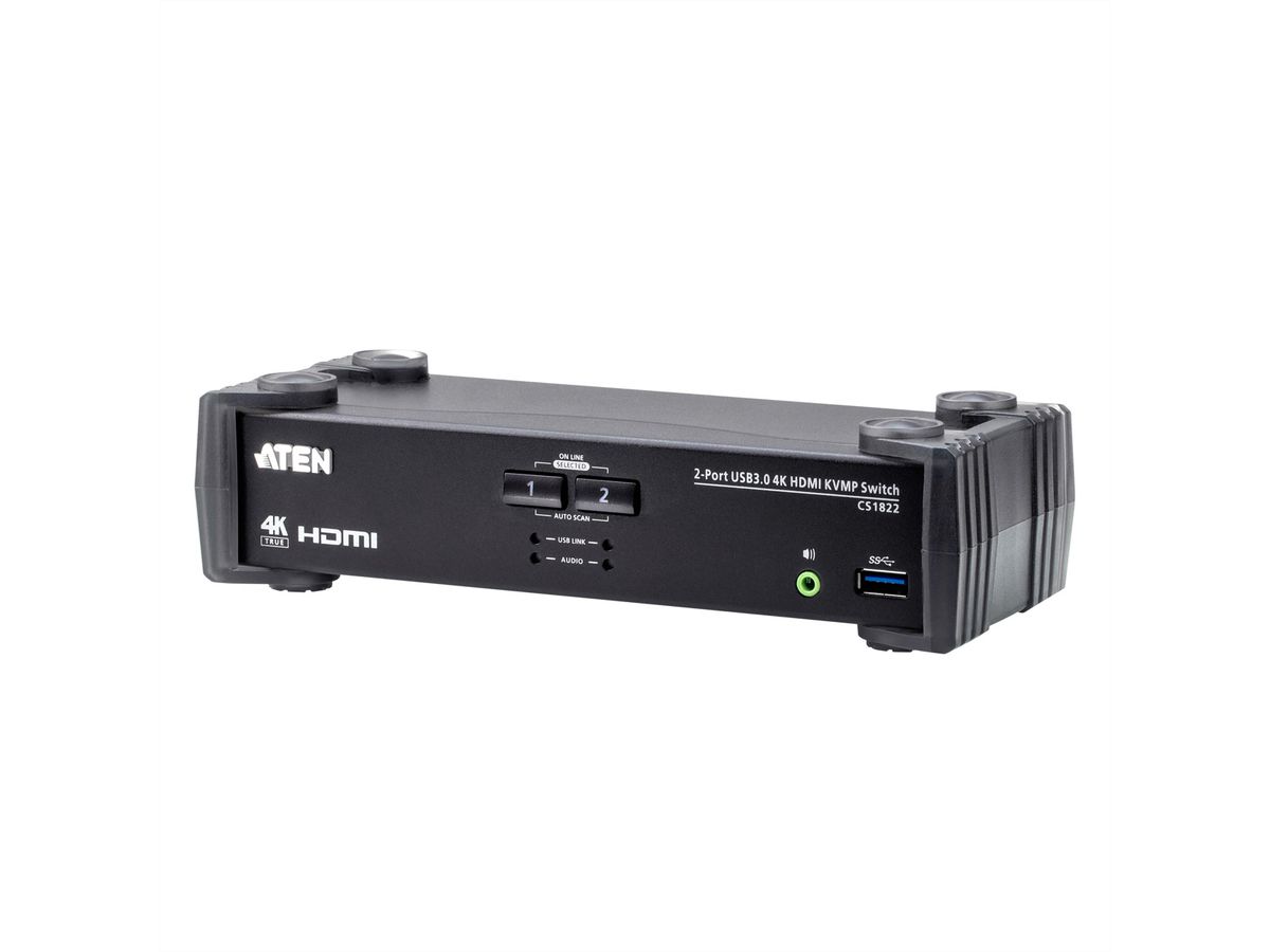 ATEN CS1822 Commutateur KVMP™ HDMI 4K 2 ports USB 3.0