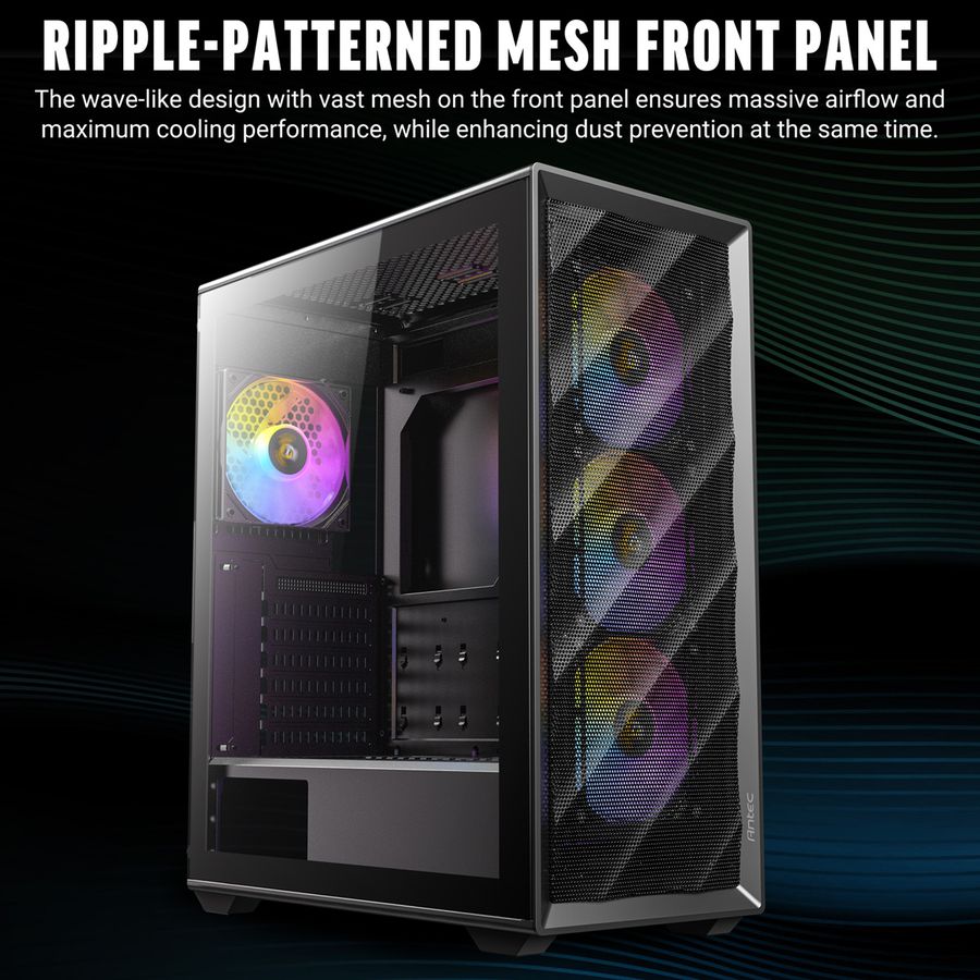 ANTEC AX85 ARGB Boîtier PC Midi Tower Gaming ATX, noir