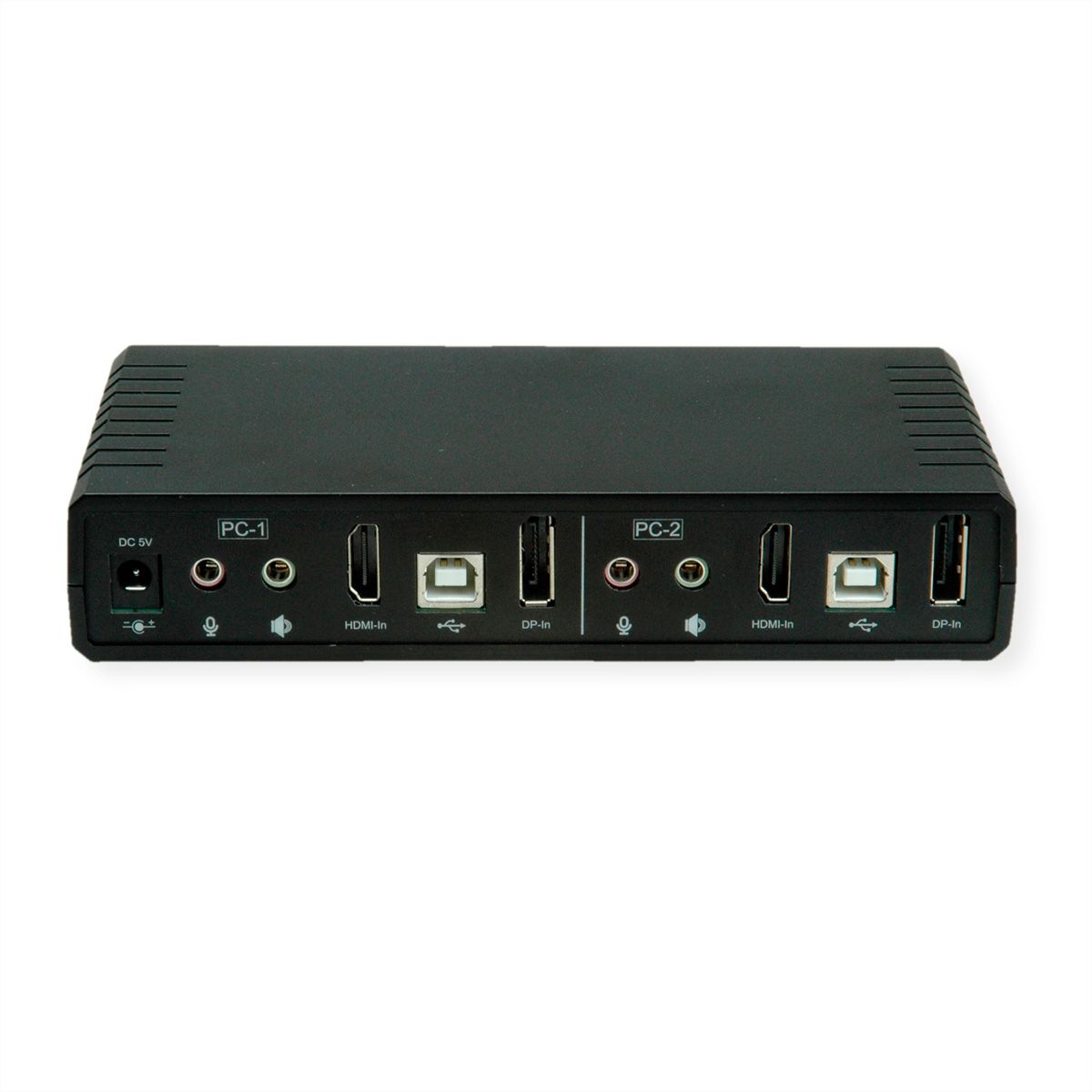 ROLINE Switch KVM Dual Head Audio, HDMI, 4K60, 1 Utilisateur - 2 PCs