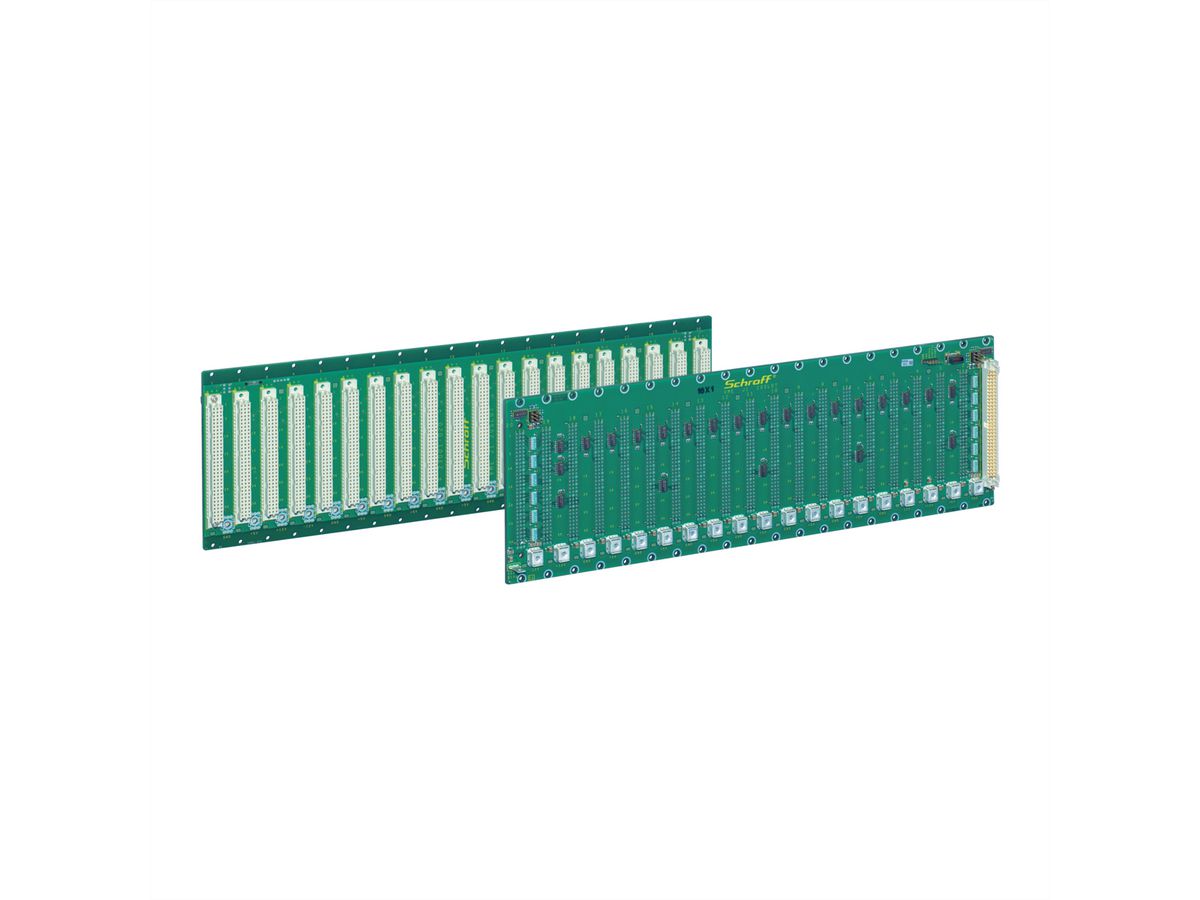 Carte-mère VMEbus J1 SCHROFF EDC, 3 U, 17 slots