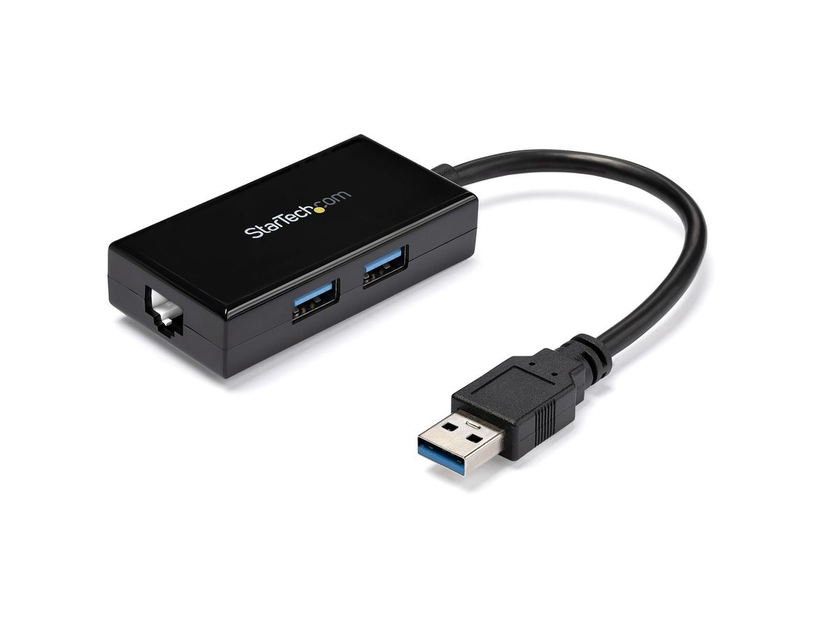 StarTech.com Adaptateur réseau USB 3.0 vers Gigabit Ethernet avec hub USB 3.0 à 2 ports