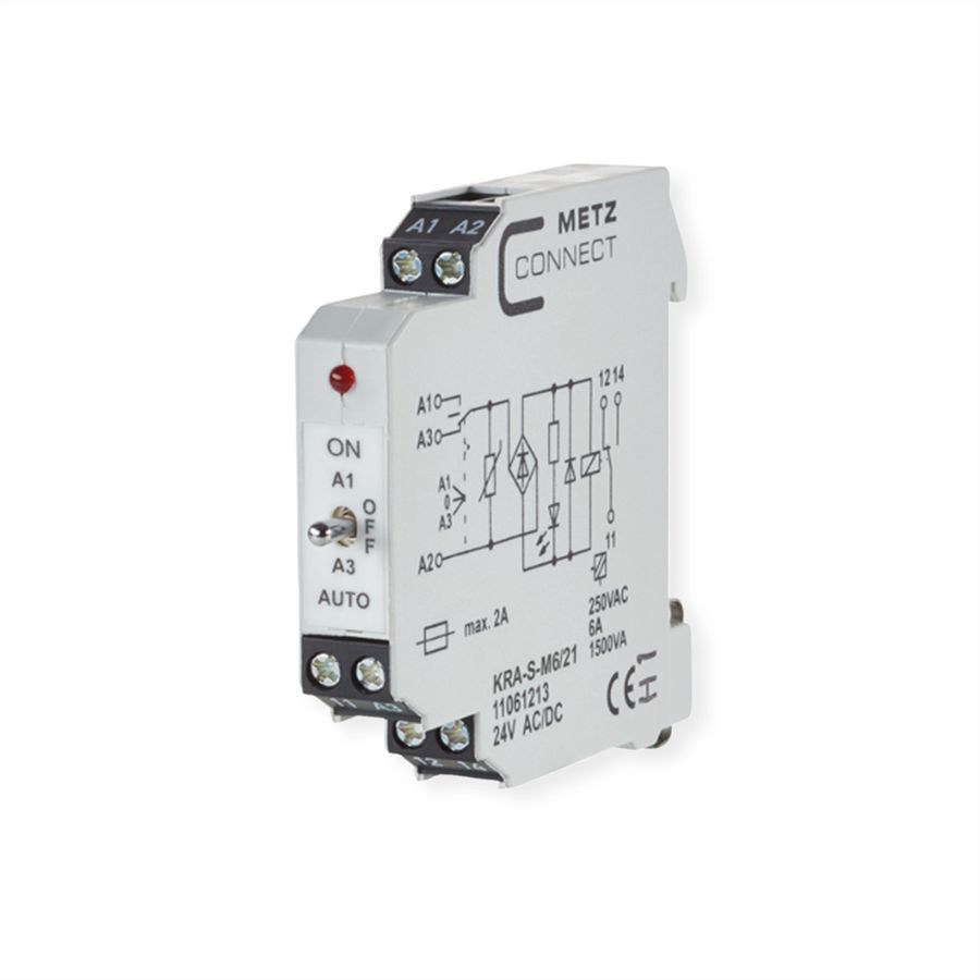 METZ CONNECT KRA-S-M6/21, 1 inverseur, 24 V AC/DC