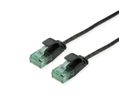 ROLINE RM Cordon Data Center UTP Cat.6A (Classe EA), slim, noir, 0,5 m