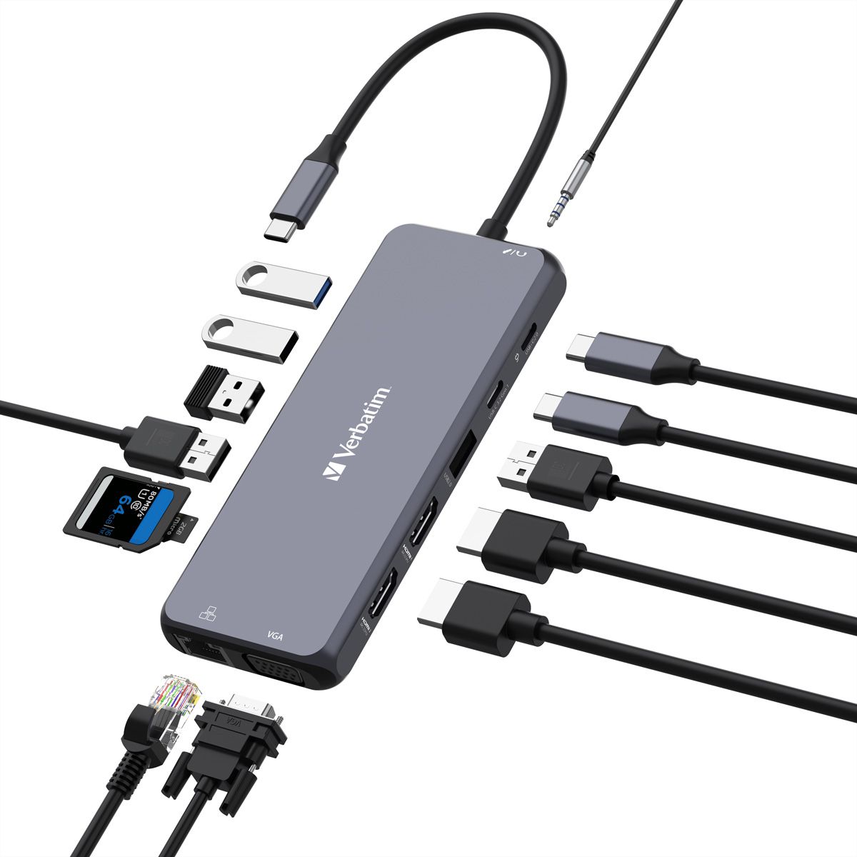 VERBATIM CMH-14 Hub Pro Multiports USB-C